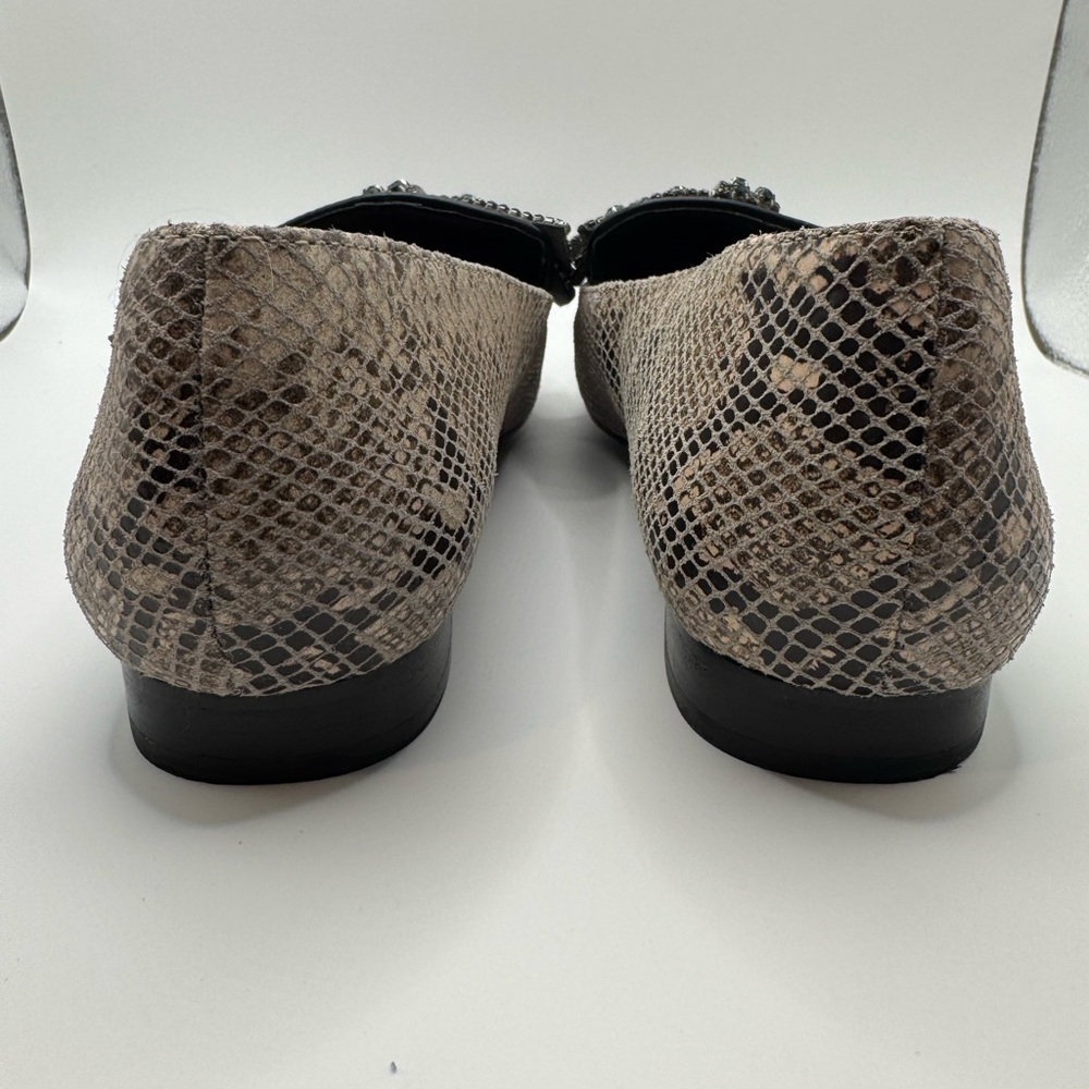 Farylrobin Elton Bow Snakeskin Flats 8 - Picture 6 of 12